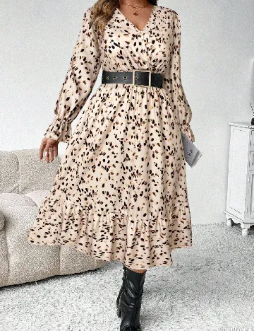 Rochie medie SHEIN CURVE, crem