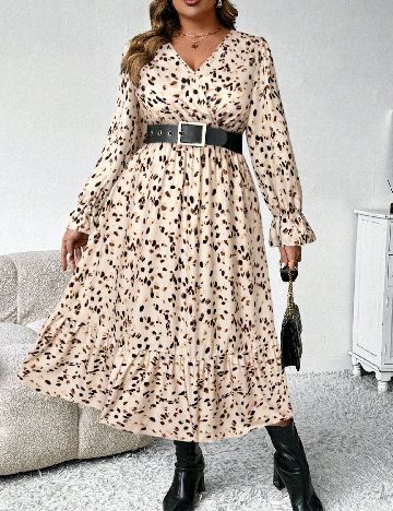 Rochie medie SHEIN CURVE, crem