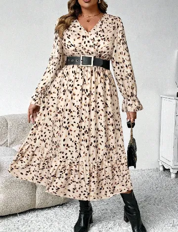 Rochie medie SHEIN CURVE, crem