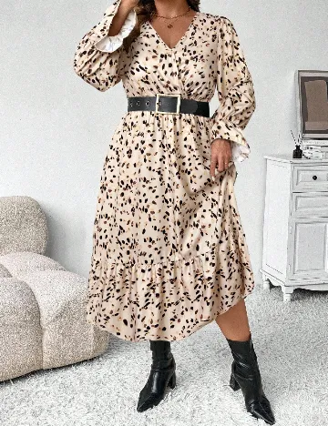 Rochie medie SHEIN CURVE, crem