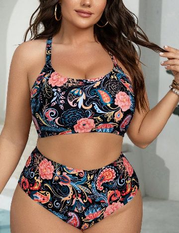 Costum de baie SHEIN CURVE, mix culori
