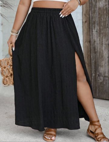 Fusta SHEIN CURVE, negru