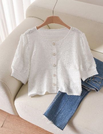 Bluza SHEIN CURVE, alb