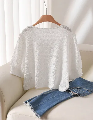 Bluza SHEIN CURVE, alb