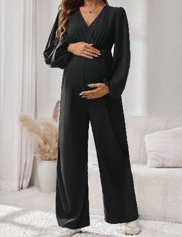 Salopeta SHEIN Maternity, negru