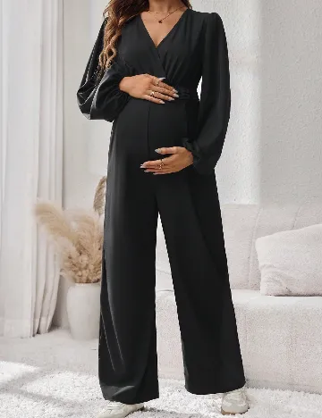 Salopeta SHEIN Maternity, negru
