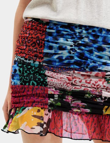 Rochie scurta Desigual, mix culori