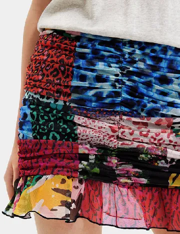 Rochie scurta Desigual, mix culori