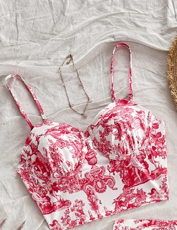 Compleu SHEIN, alb/roz