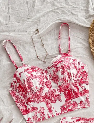 Compleu SHEIN, alb/roz