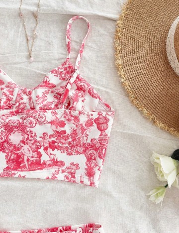 Compleu SHEIN, alb/roz