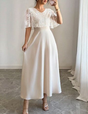 Rochie medie SHEIN, crem