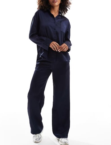 Pantaloni THE COUTURE CLUB, bleumarin