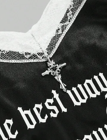 Rochie scurta Romwe Plus Size, negru