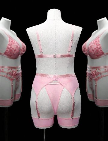 Set lenjerie SHEIN CURVE, roz