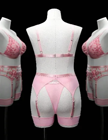 Set lenjerie SHEIN CURVE, roz