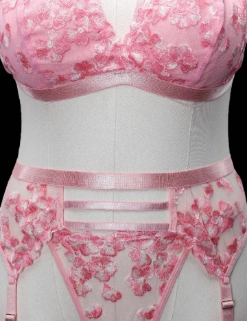 Set lenjerie SHEIN CURVE, roz