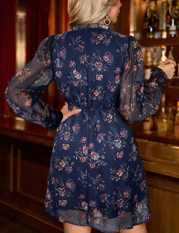 Rochie scurta SHEIN CURVE, bleumarin