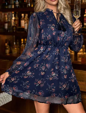 Rochie scurta SHEIN CURVE, bleumarin