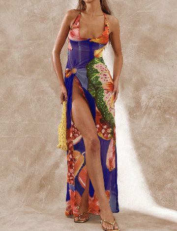 Rochie de plaja Musera, mix culori