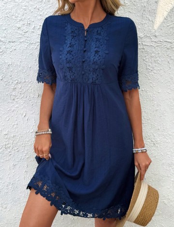 Rochie scurta Emery Rose, bleumarin