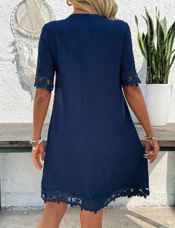 Rochie scurta Emery Rose, bleumarin