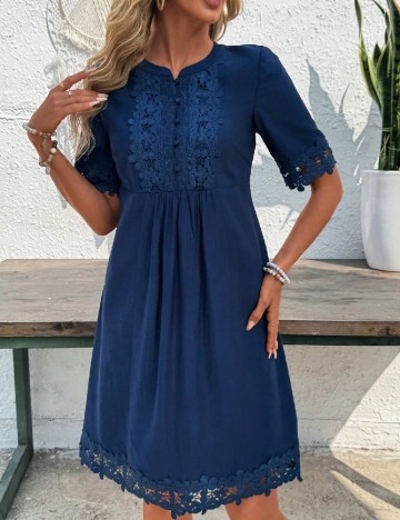 Rochie scurta Emery Rose, bleumarin