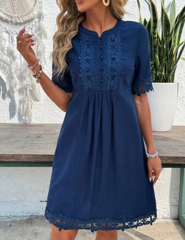 Rochie scurta Emery Rose, bleumarin