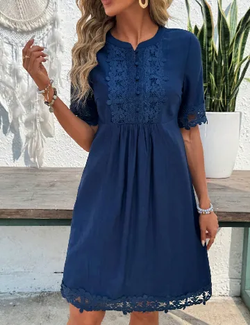 Rochie scurta Emery Rose, bleumarin