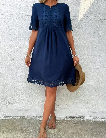 Rochie scurta Emery Rose, bleumarin