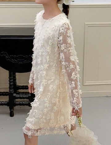 Rochie scurta Shein Kids, crem