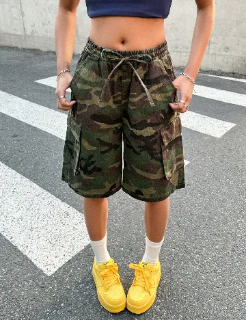 Pantaloni scurti Shein Kids, army