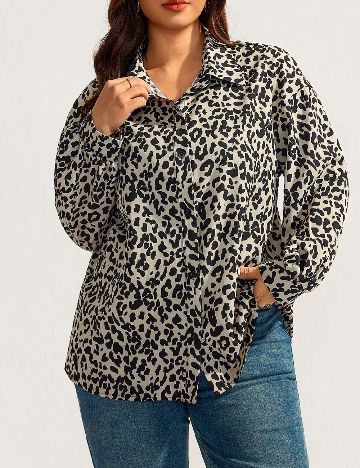 Camasa SHEIN CURVE, animal print