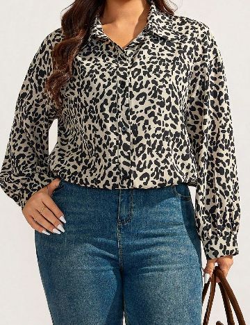 Camasa SHEIN CURVE, animal print