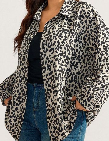 Camasa SHEIN CURVE, animal print