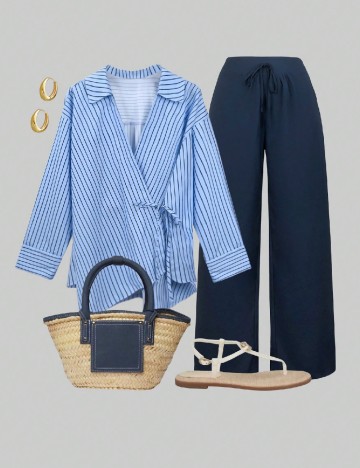 Compleu SHEIN CURVE, albastru