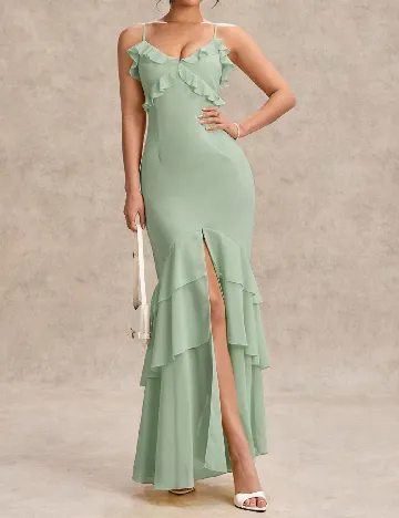 Rochie lunga SHEIN, verde