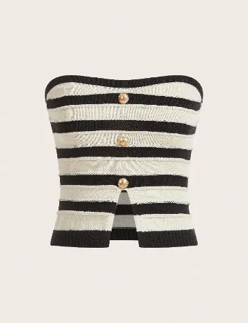 Top SHEIN, negru/ecru