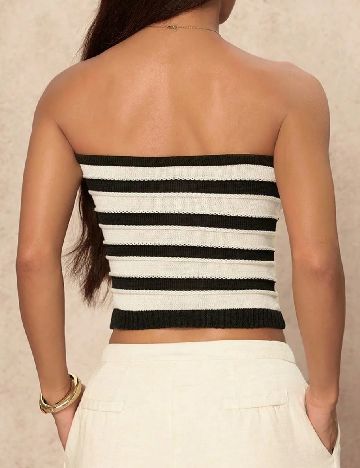 Top SHEIN, negru/ecru