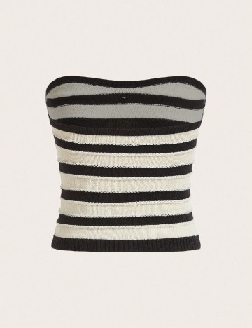 Top SHEIN, negru/ecru