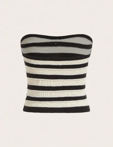 Top SHEIN, negru/ecru