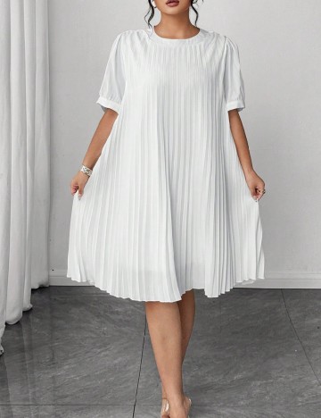 Rochie scurta SHEIN CURVE, alb