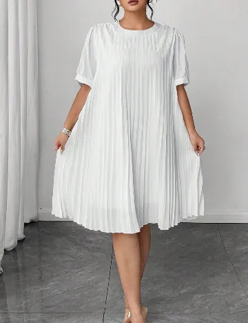 Rochie scurta SHEIN CURVE, alb