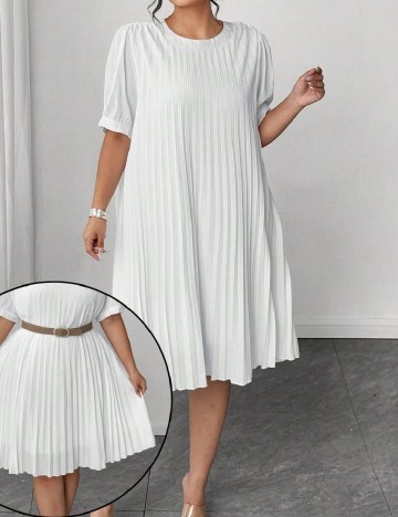 Rochie scurta SHEIN CURVE, alb