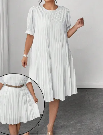 Rochie scurta SHEIN CURVE, alb