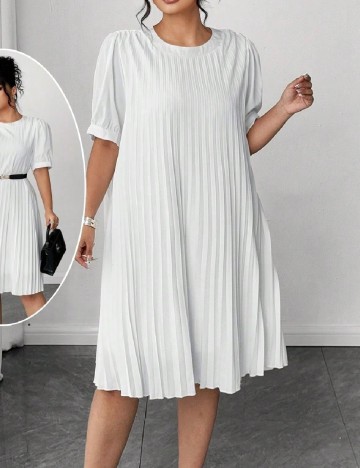Rochie scurta SHEIN CURVE, alb