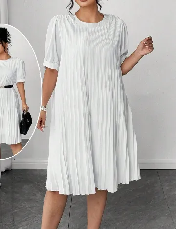 Rochie scurta SHEIN CURVE, alb