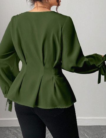 Camasa SHEIN CURVE, verde