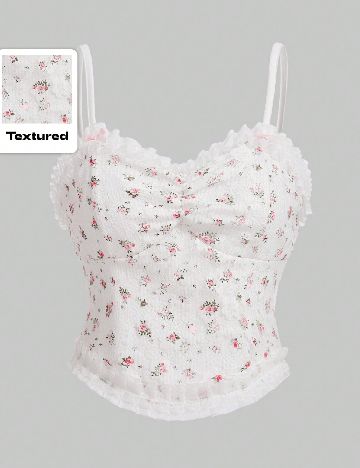 Top Romwe, floral print