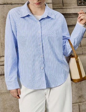 Camasa SHEIN CURVE, albastru